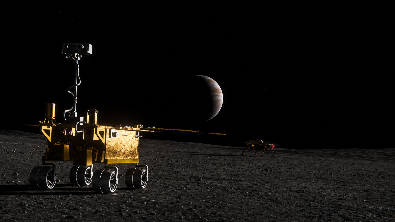 Robotic rover and lander concepts on an outer-moon surface